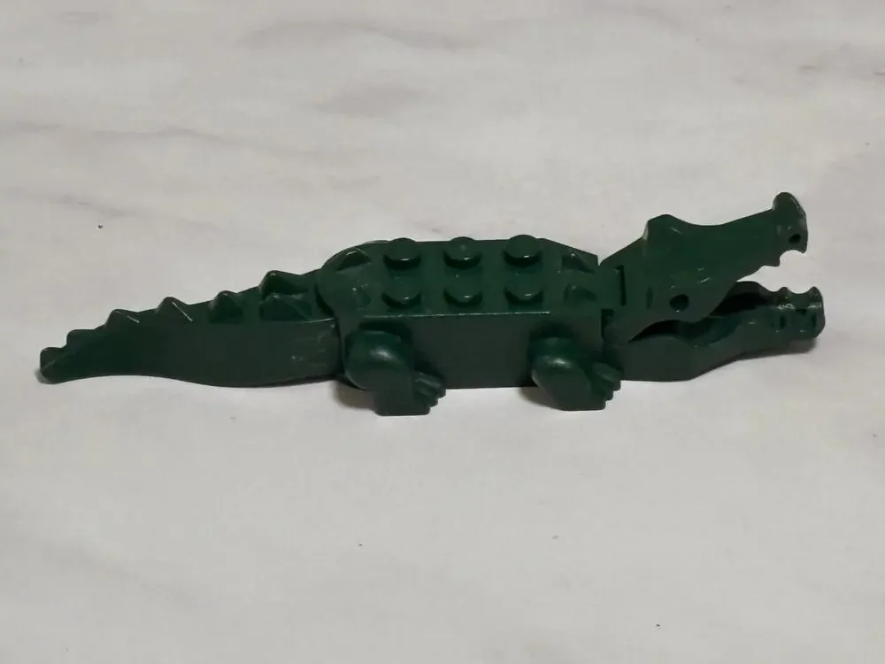 LEGO 1990s Vintage Dark Green Alligator Crocodile 6026c01 Pirates Adventurers